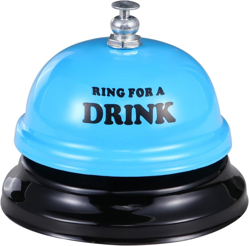 Arcjunys Call Bell Front Desk Bell for Service 2.95 Inch Service Bell for Desk Classroom Bell School Bell Dinner Bell for Hotel Restaurant Office School Reception Areas Kitchen Blue - Image 1